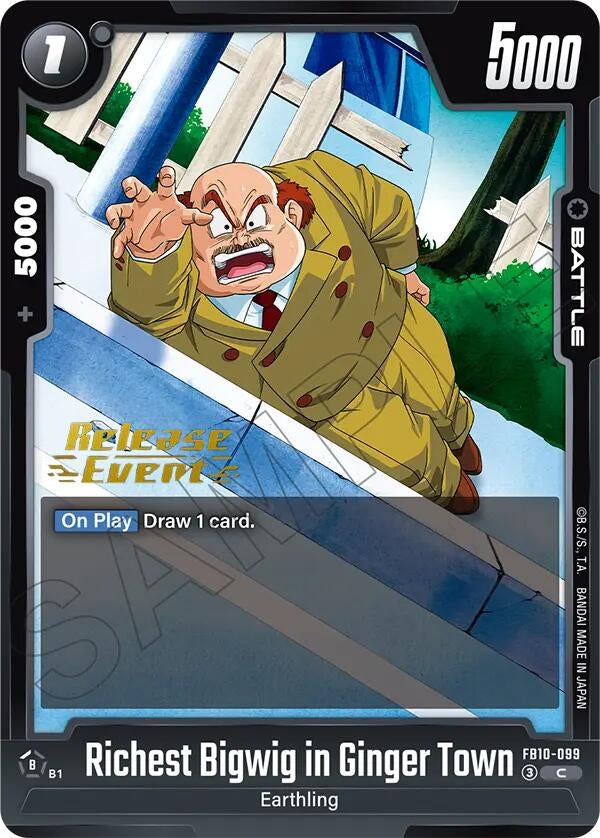 Image for Richest Bigwig in Ginger Town (FB10-099) (Cross Force Release Event Cards) (FB10_PR) - Dragon Ball Super: Fusion World