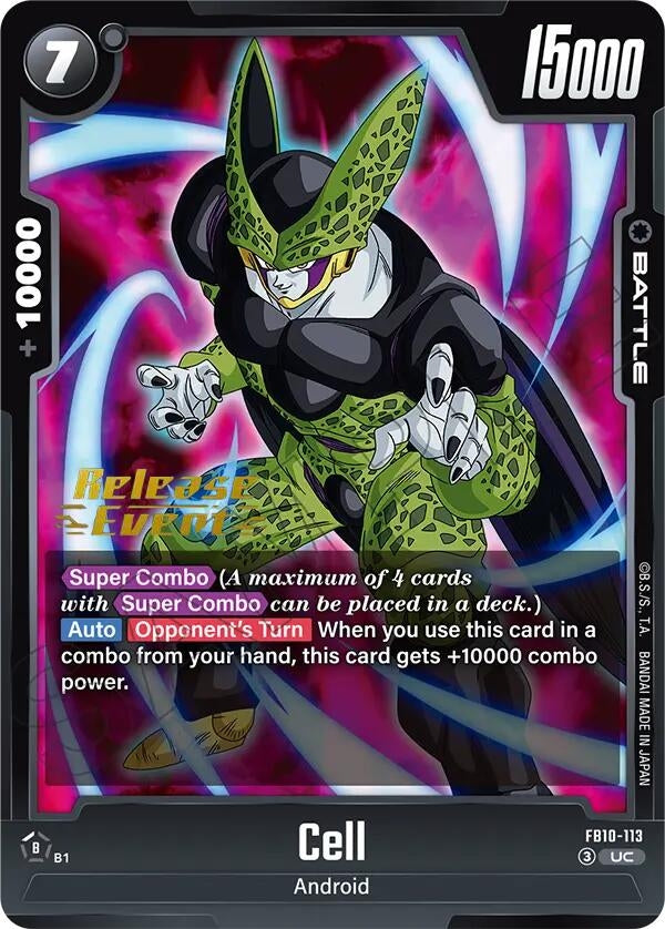 Image for Cell - FB10-113 (FB10-113) (Cross Force Release Event Cards) (FB10_PR) - Dragon Ball Super: Fusion World
