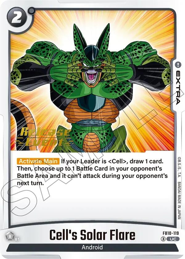 Image for Cell's Solar Flare (FB10-119) (Cross Force Release Event Cards) (FB10_PR) - Dragon Ball Super: Fusion World