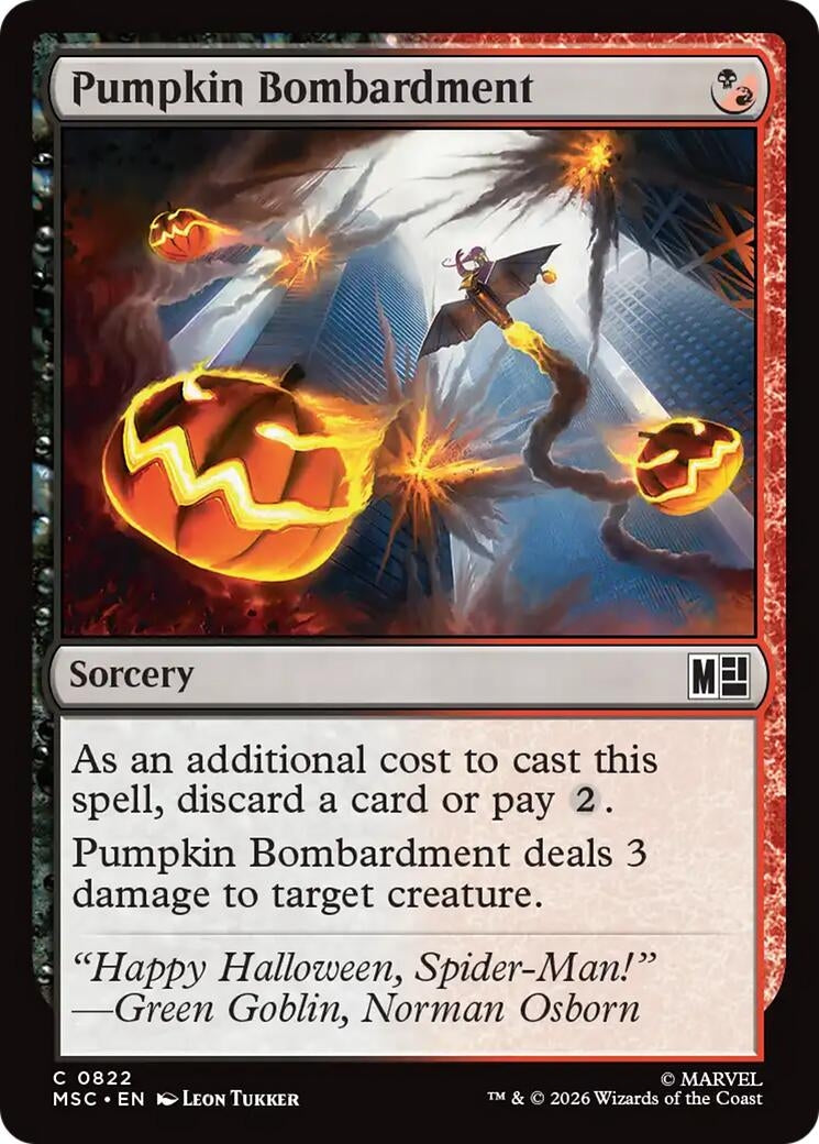 Image for Pumpkin Bombardment (822) (Commander: Marvel Super Heroes) (MSC) - Magic: The Gathering