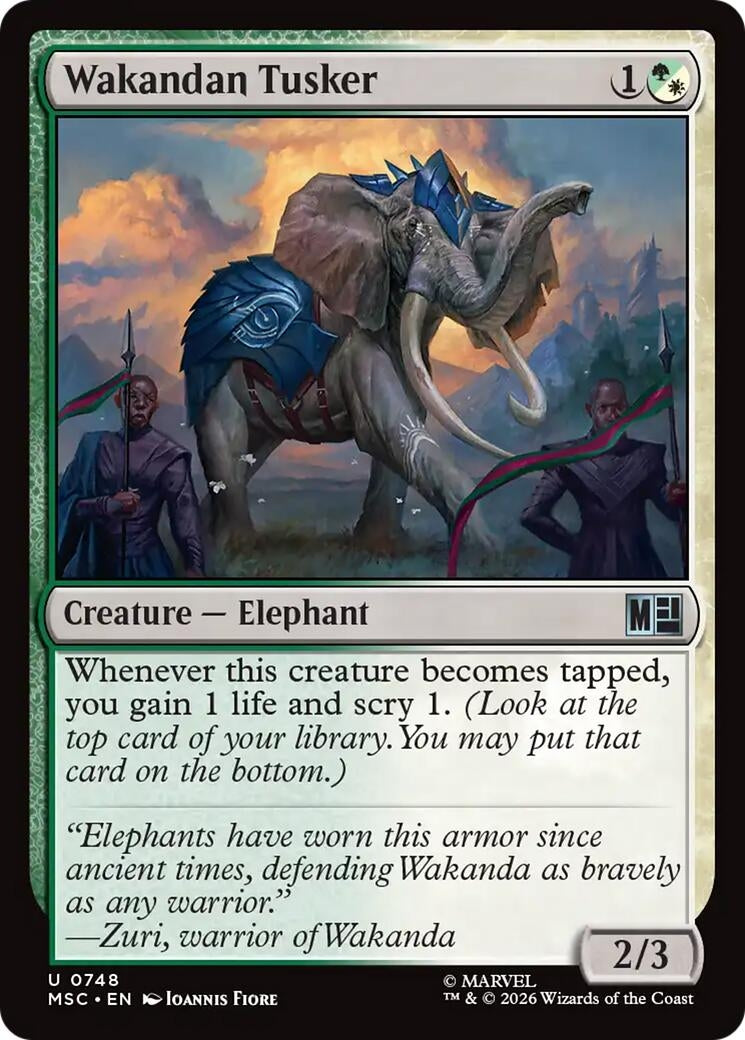Image for Wakandan Tusker (748) (Commander: Marvel Super Heroes) (MSC) - Magic: The Gathering