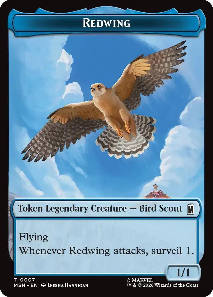 Image for Redwing // Zabu Double-Sided Token (007/016) (Marvel Super Heroes) (MSH) - Magic: The Gathering