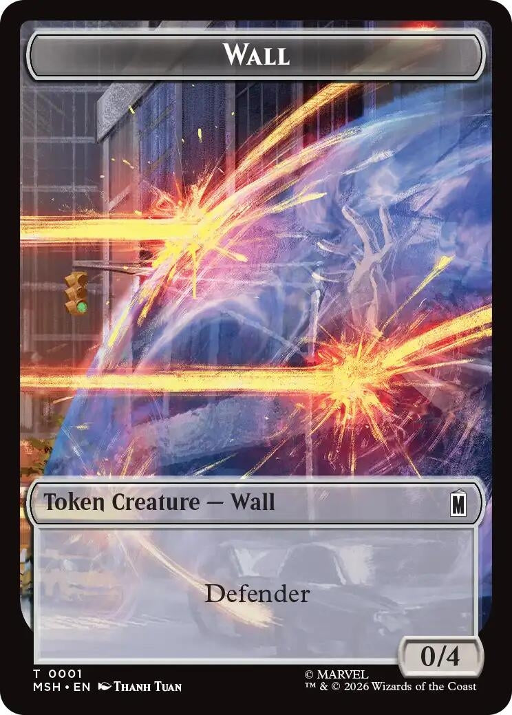 Image for Wall // Moloid Double-Sided Token (001/013) (Marvel Super Heroes) (MSH) - Magic: The Gathering