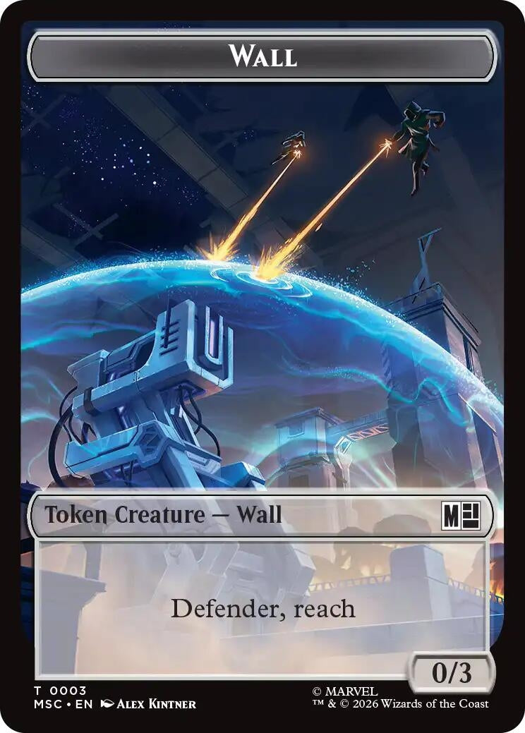 Image for Wall (003) // Merfolk (006) Double-Sided Token (3 // 6) (Commander: Marvel Super Heroes) (MSC) - Magic: The Gathering