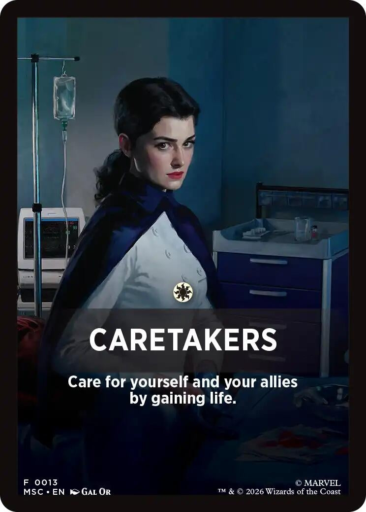 Image for Caretakers Theme Card (13) (Commander: Marvel Super Heroes) (MSC) - Magic: The Gathering