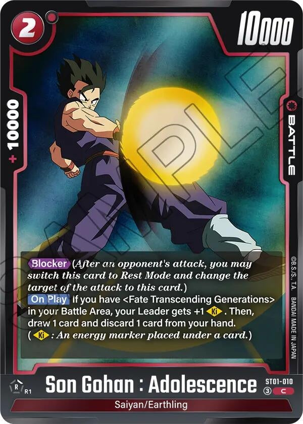 Image for Son Gohan : Adolescence - ST01-010 (ST01-010) (Story Booster 01) (ST01) - Dragon Ball Super: Fusion World