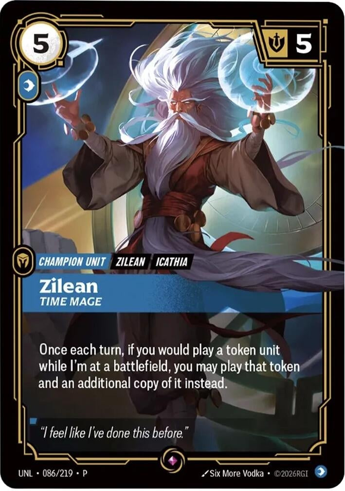 Image for Zilean - Time Mage (086/219) (Riftbound Organized Play Promotional Cards) (OPP) - Riftbound: League of Legends Trading Card Game