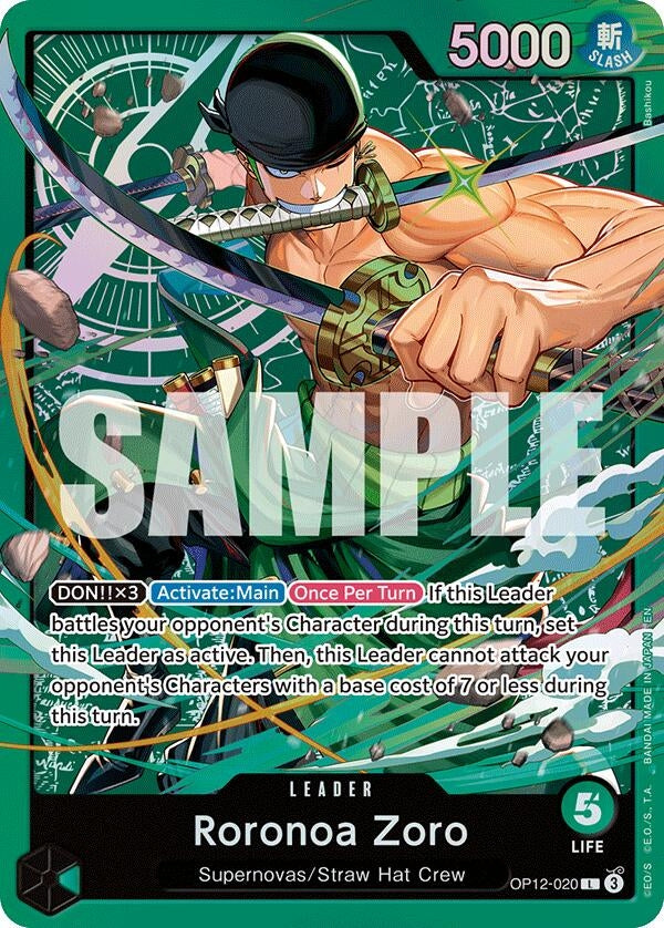 Image for Roronoa Zoro (OP12-020) (OP12-020) (Starter Deck 32: GREEN Roronoa Zoro) (ST-32) - One Piece Card Game