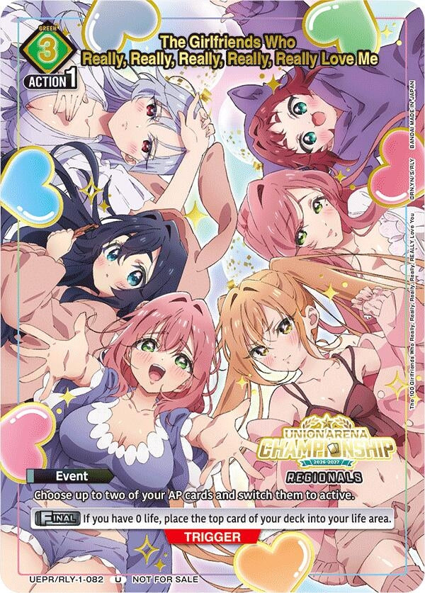 Image for The Girlfriends Who Really, Really, Really, Really, Really Love Me (Regionals 26-27) (UE21BT/RLY-1-082) (Union Arena Promotion Cards) (UEPR) - Union Arena