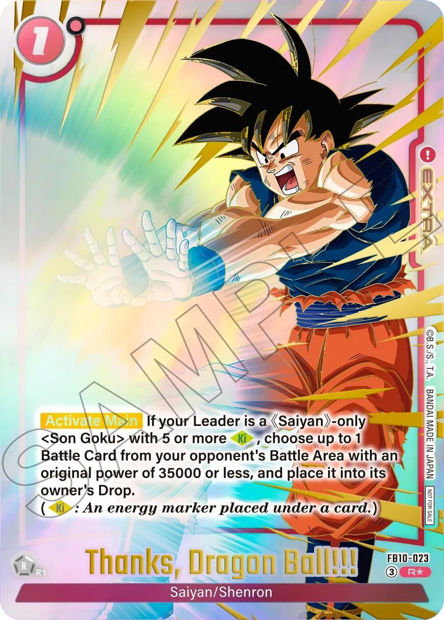 Image for Thanks Dragon Ball!!! (Limited Pack 26-27 WAVE2) (FB10-023) (Tournament and Championship Promos) (DBSFW_TPR) - Dragon Ball Super: Fusion World