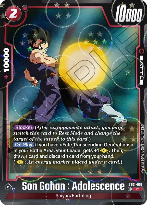 Image for Son Gohan : Adolescence - ST01-010 (Dragon Ball Pattern) (ST01-010) (Story Booster 01) (ST01) - Dragon Ball Super: Fusion World