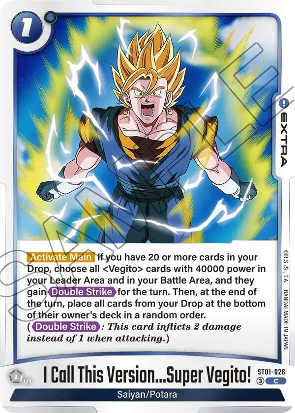 Image for I Call This Version...Super Vegito! (ST01-026) (Story Booster 01) (ST01) - Dragon Ball Super: Fusion World