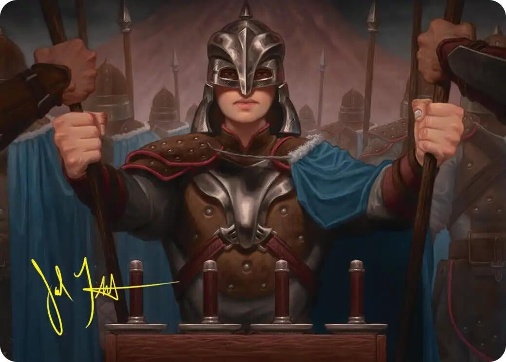 Image for Bard's Attendant Art Card (Gold-Stamped Signature) (50) (Art Series: The Hobbit) (ASHOB) - Magic: The Gathering