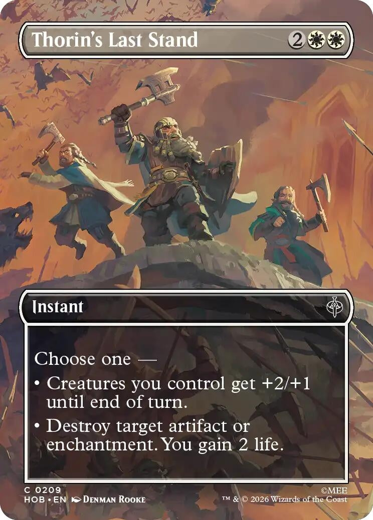 Image for Thorin's Last Stand (Borderless) (209) (The Hobbit) (HOB) - Magic: The Gathering