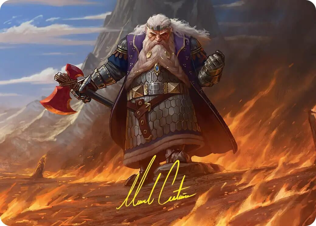 Image for Dain of the Ancient Halls Art Card (Gold-Stamped Signature) (48) (Art Series: The Hobbit) (ASHOB) - Magic: The Gathering