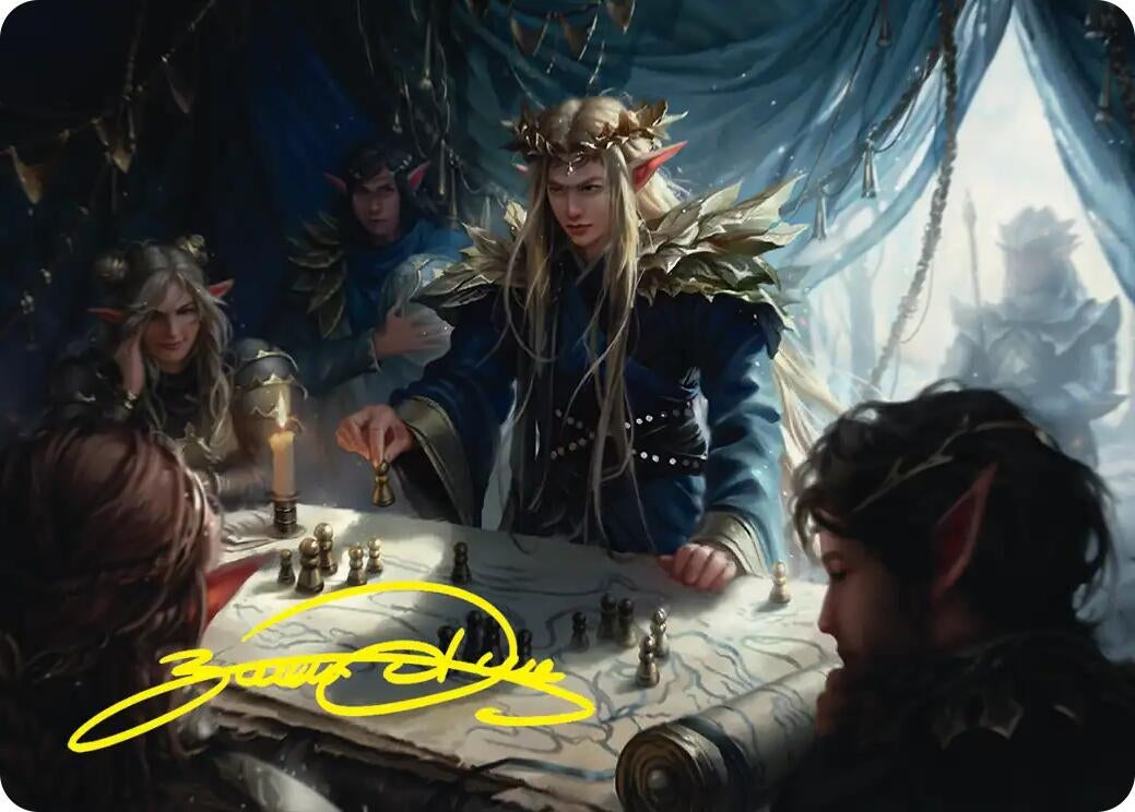 Image for Thranduil the Strategist Art Card (Gold-Stamped Signature) (49) (Art Series: The Hobbit) (ASHOB) - Magic: The Gathering