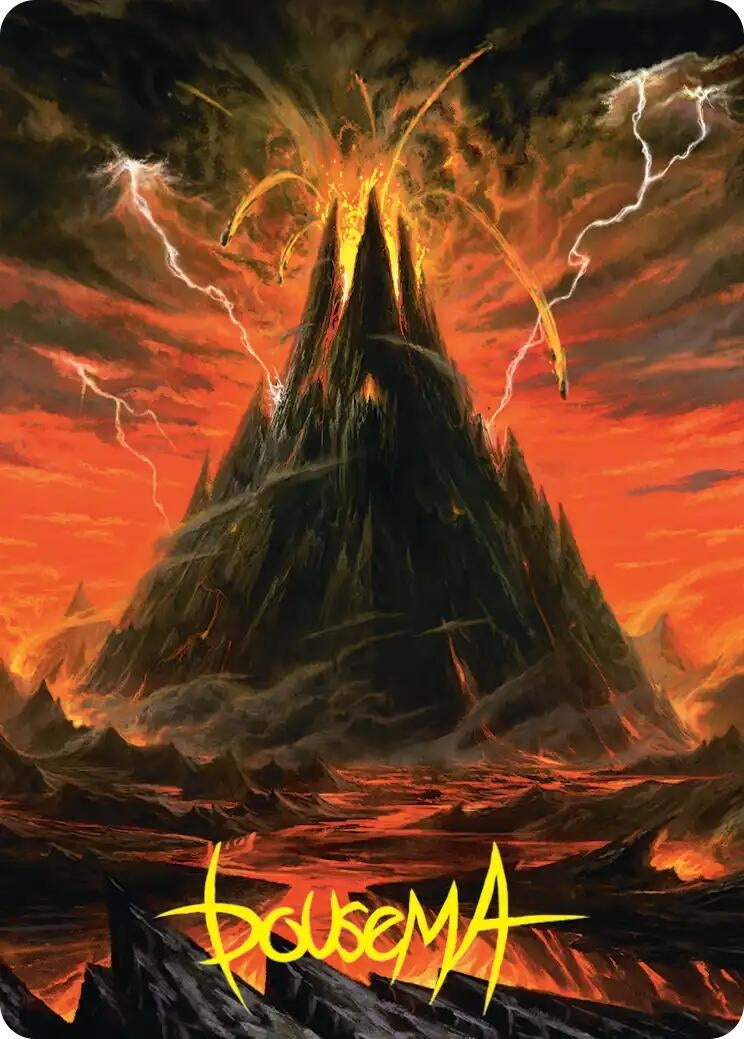 Image for Mount Doom Art Card (Gold-Stamped Signature) (39) (Art Series: The Hobbit) (ASHOB) - Magic: The Gathering