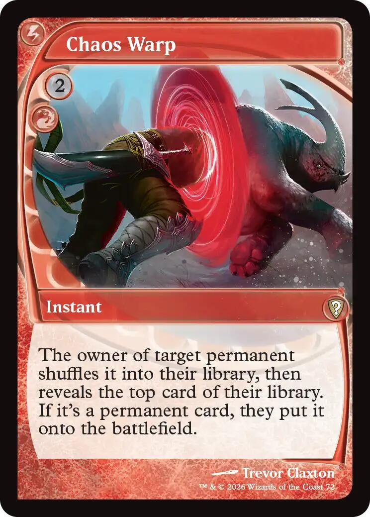 Image for Chaos Warp (Future Sight) (72) (Mystery Booster Commander Edition) (MBC) - Magic: The Gathering