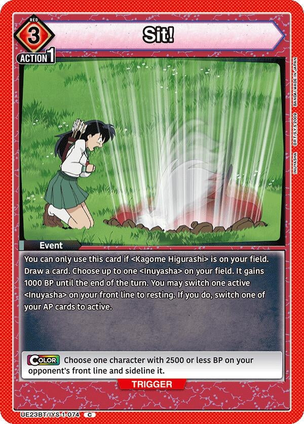 Image for Sit! (UE23BT/IYS-1-074) (UE23BT: Inuyasha) (UE23BT) - Union Arena