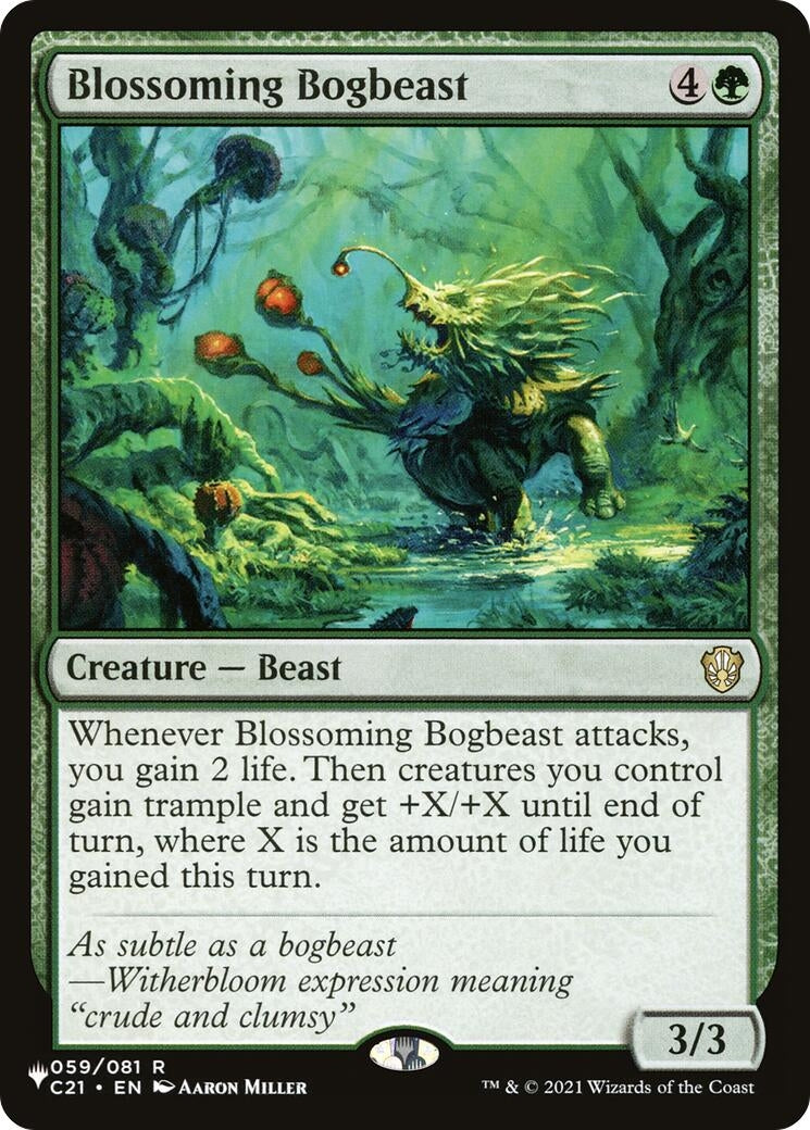 Image for Blossoming Bogbeast (59) (The List Reprints) (LIST) - Magic: The Gathering