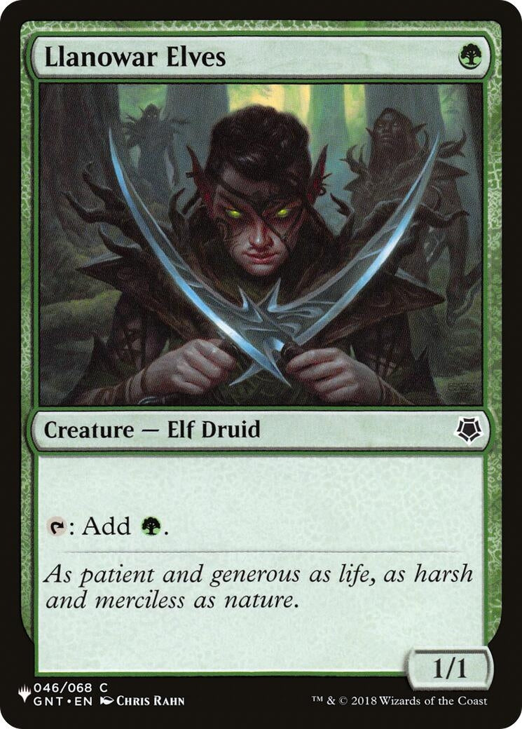 Image for Llanowar Elves (GNT) (46) (The List Reprints) (LIST) - Magic: The Gathering
