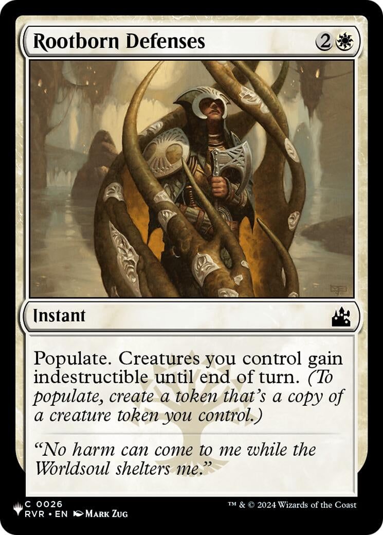 Image for Rootborn Defenses (RVR) (26) (The List Reprints) (LIST) - Magic: The Gathering