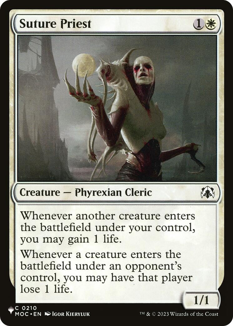 Image for Suture Priest (MOC) (210) (The List Reprints) (LIST) - Magic: The Gathering
