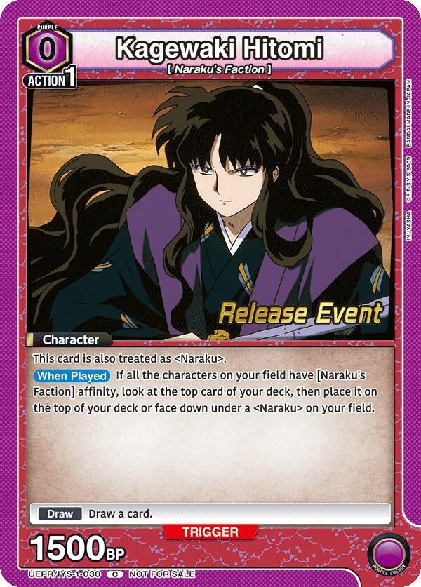 Image for Kagewaki Hitomi (UEPR/IYS-1-030) (UE23BT: Inuyasha Release Event Cards) (UE23BT_RE) - Union Arena