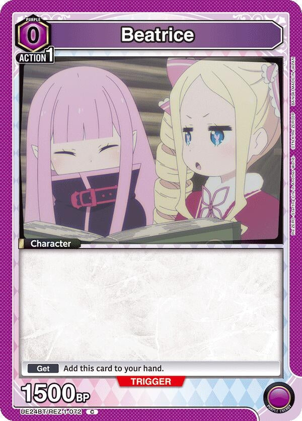 Image for Beatrice (072) (UE24BT/REZ-1-072) (UE24BT: Re:ZERO -Starting Life in Another World-) (UE24BT) - Union Arena