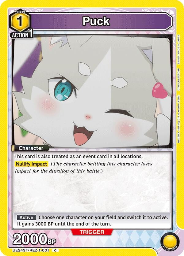 Image for Puck (UE24ST/REZ-1-001) (UE24ST: Re:ZERO -Starting Life in Another World- Starter Deck) (UE24ST) - Union Arena