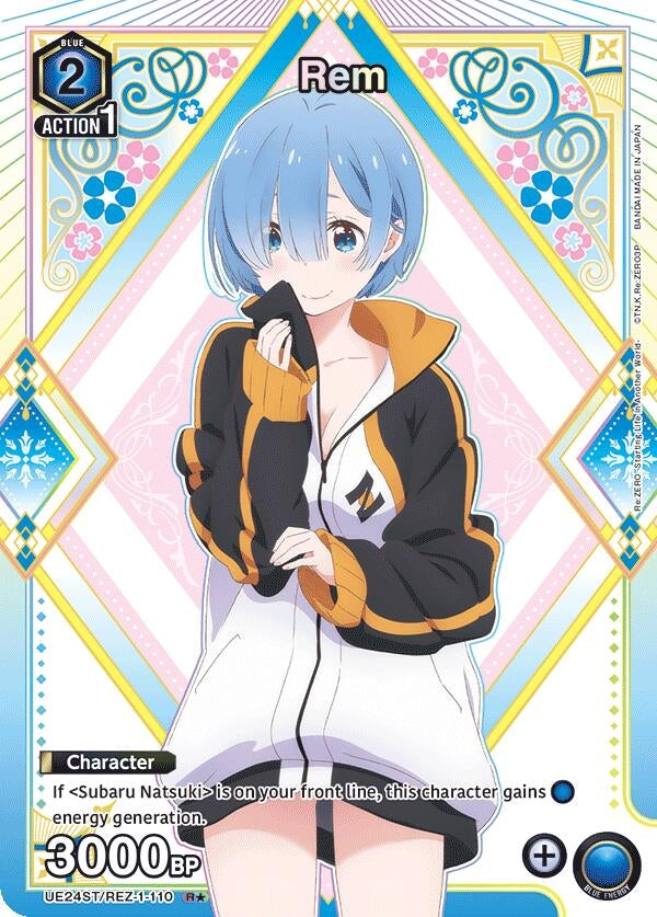 Image for Rem (110) (R*) (UE24ST/REZ-1-110) (UE24ST: Re:ZERO -Starting Life in Another World- Starter Deck) (UE24ST) - Union Arena
