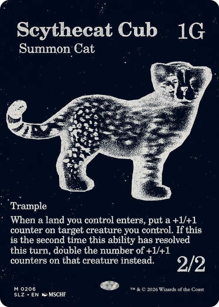 Image for Scythecat Cub (0206) (206) (Secret Lair x MSCHF: The Zeta Set) (SLZ) - Magic: The Gathering