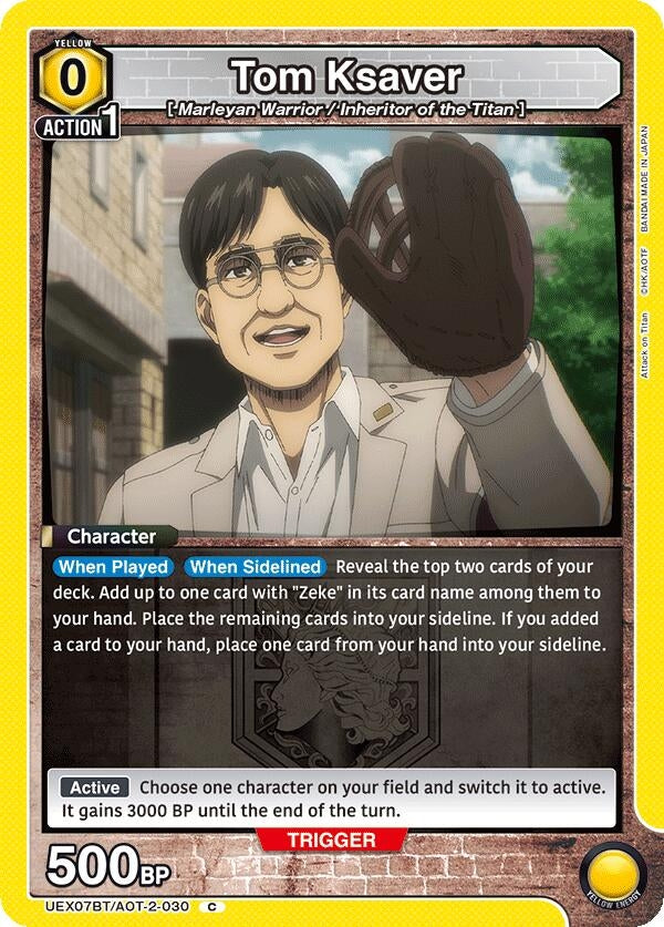 Image for Tom Ksaver (UEX07BT/AOT-2-030) (UEX07BT: Attack on Titan Vol. 2) (UEX07BT) - Union Arena