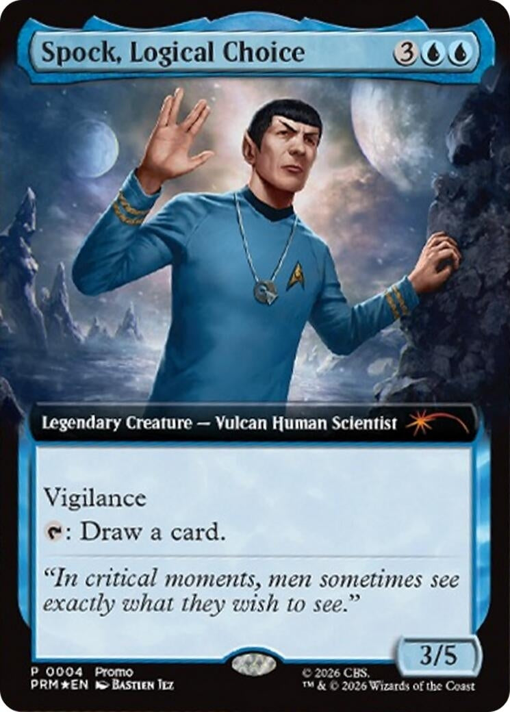 Image for Spock, Logical Choice (Extended Art) (4) (Media Promos) (MEDIA) - Magic: The Gathering