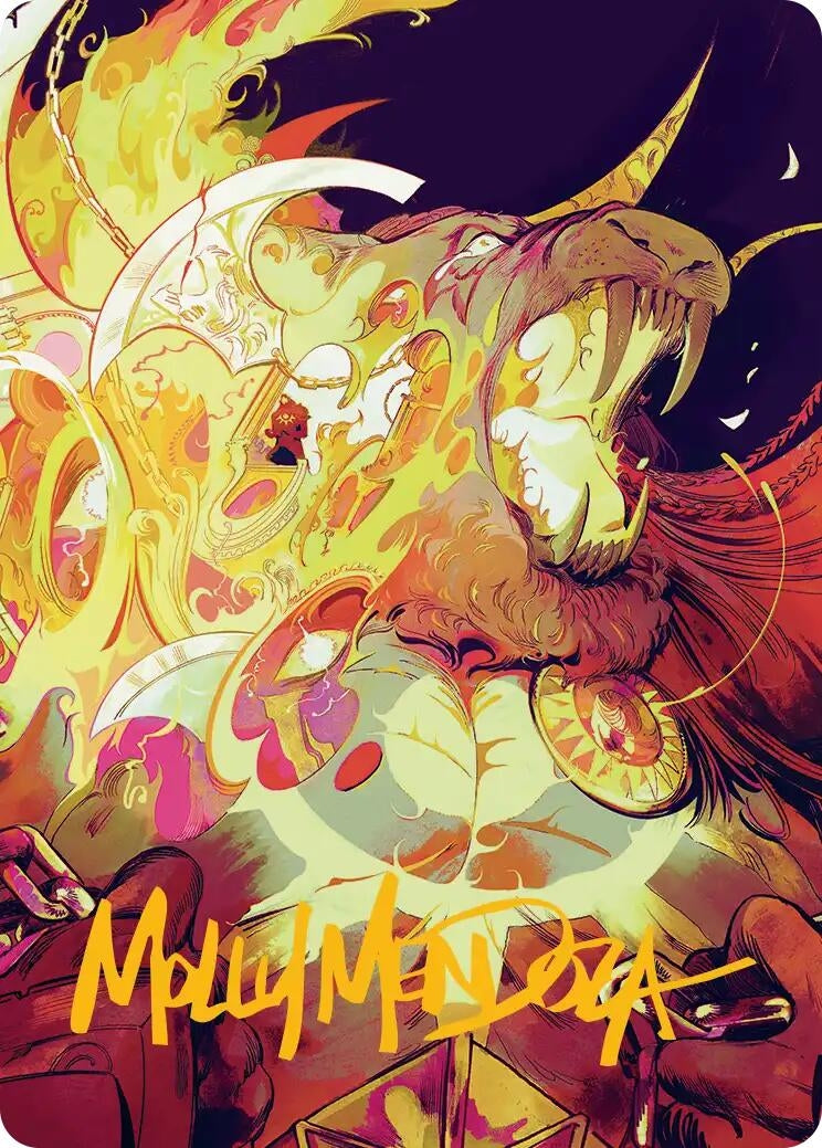 Image for Ajani's Anguish Art Card (Gold-Stamped Signature) (48) (Art Series: Reality Fracture) (ASFRA) - Magic: The Gathering