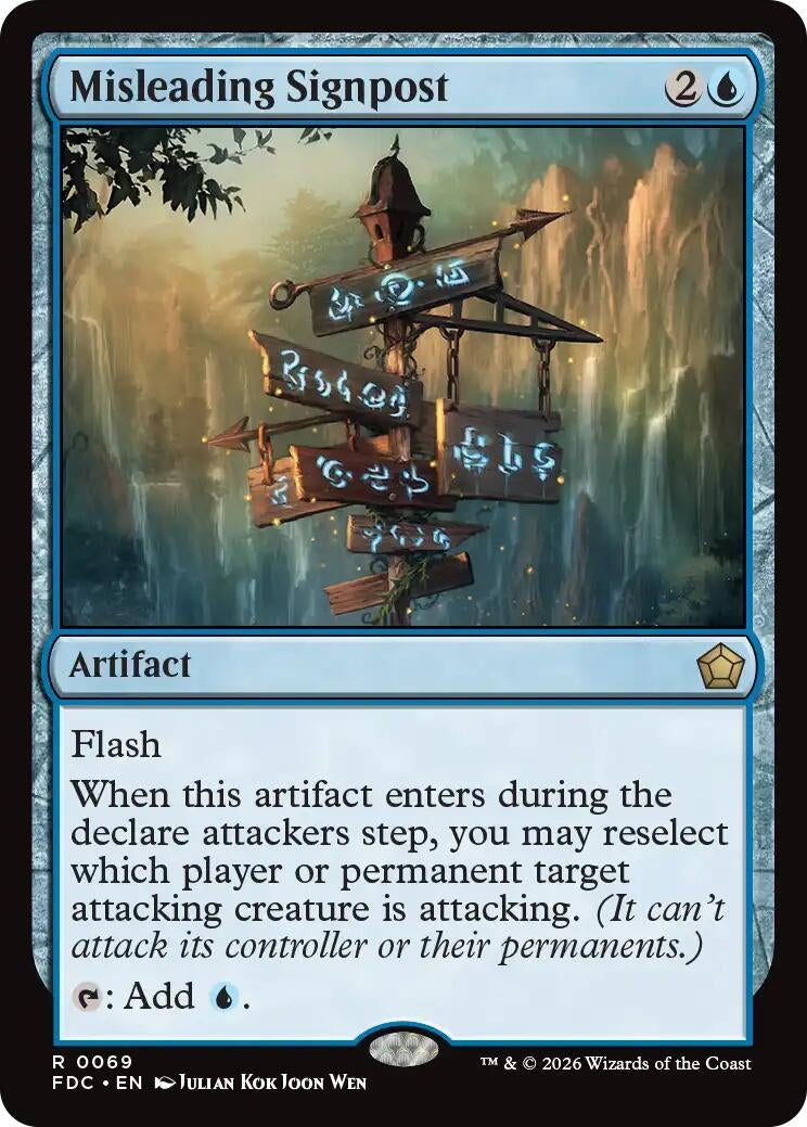 Image for Misleading Signpost (69) (Commander: Foundations) (FDC) - Magic: The Gathering