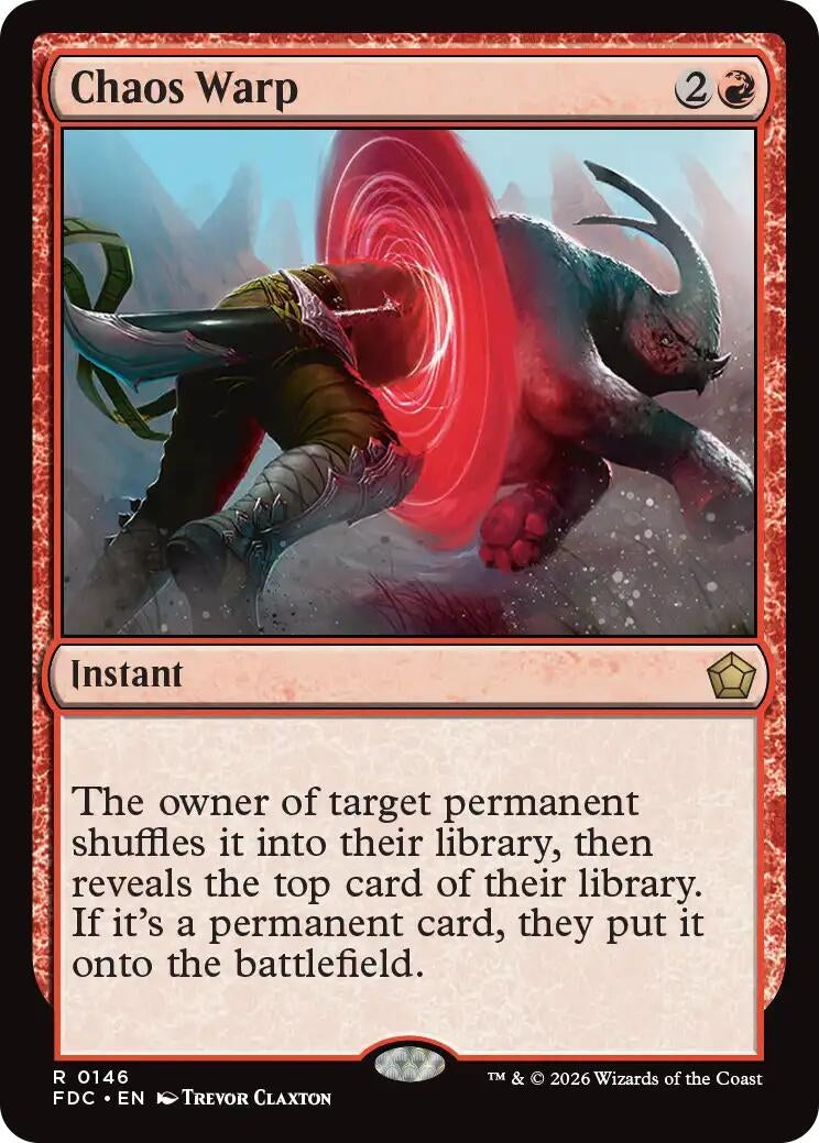 Image for Chaos Warp (146) (Commander: Foundations) (FDC) - Magic: The Gathering