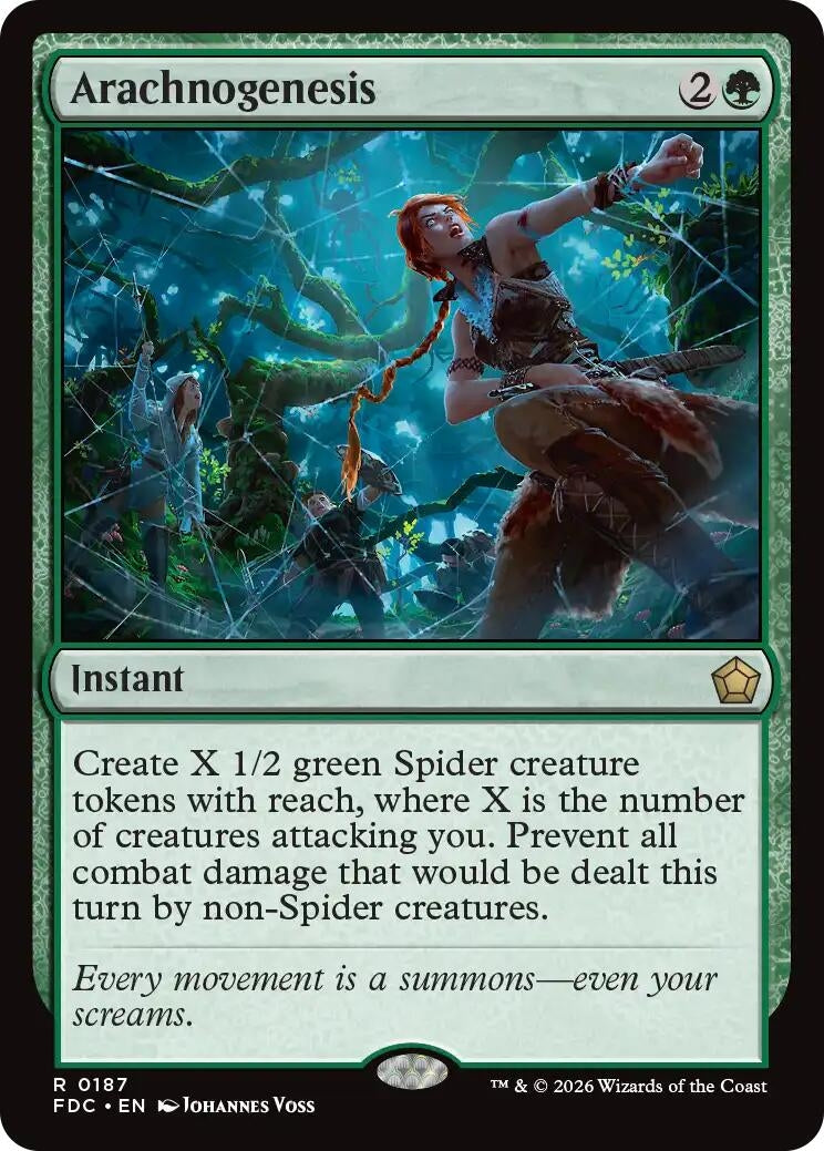 Image for Arachnogenesis (187) (Commander: Foundations) (FDC) - Magic: The Gathering