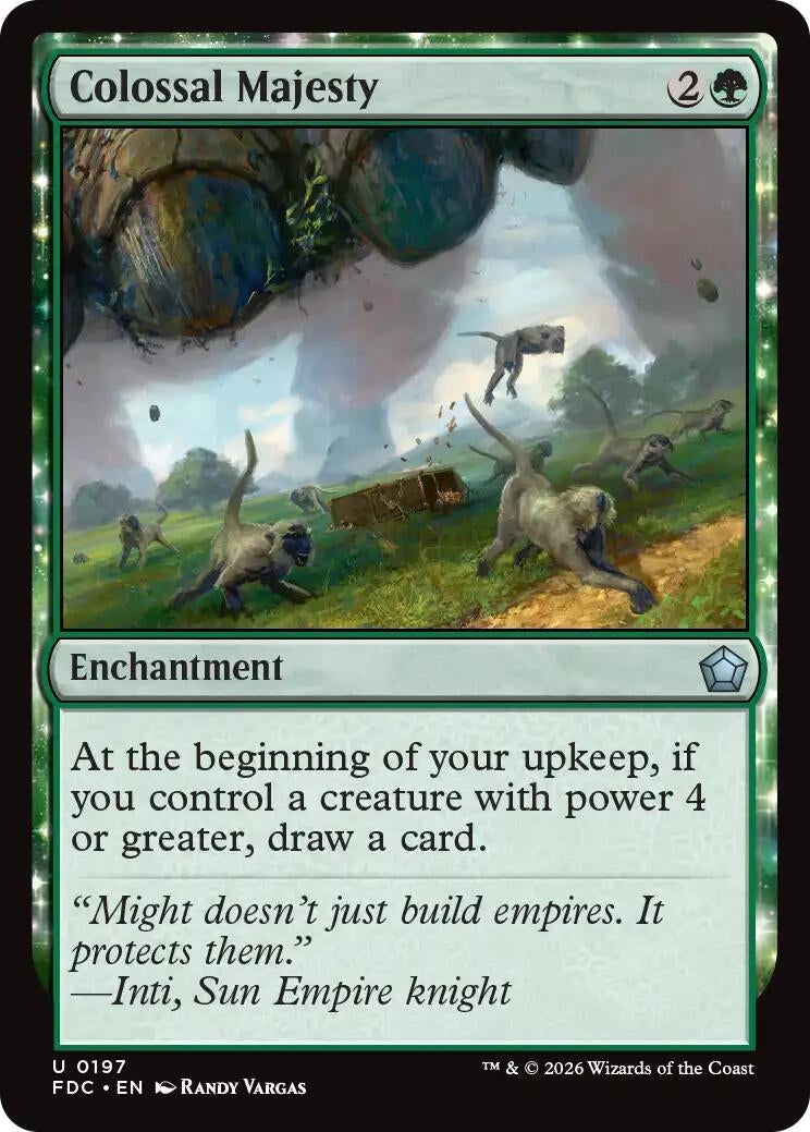 Image for Colossal Majesty (197) (Commander: Foundations) (FDC) - Magic: The Gathering