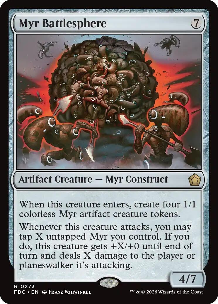 Image for Myr Battlesphere (273) (Commander: Foundations) (FDC) - Magic: The Gathering