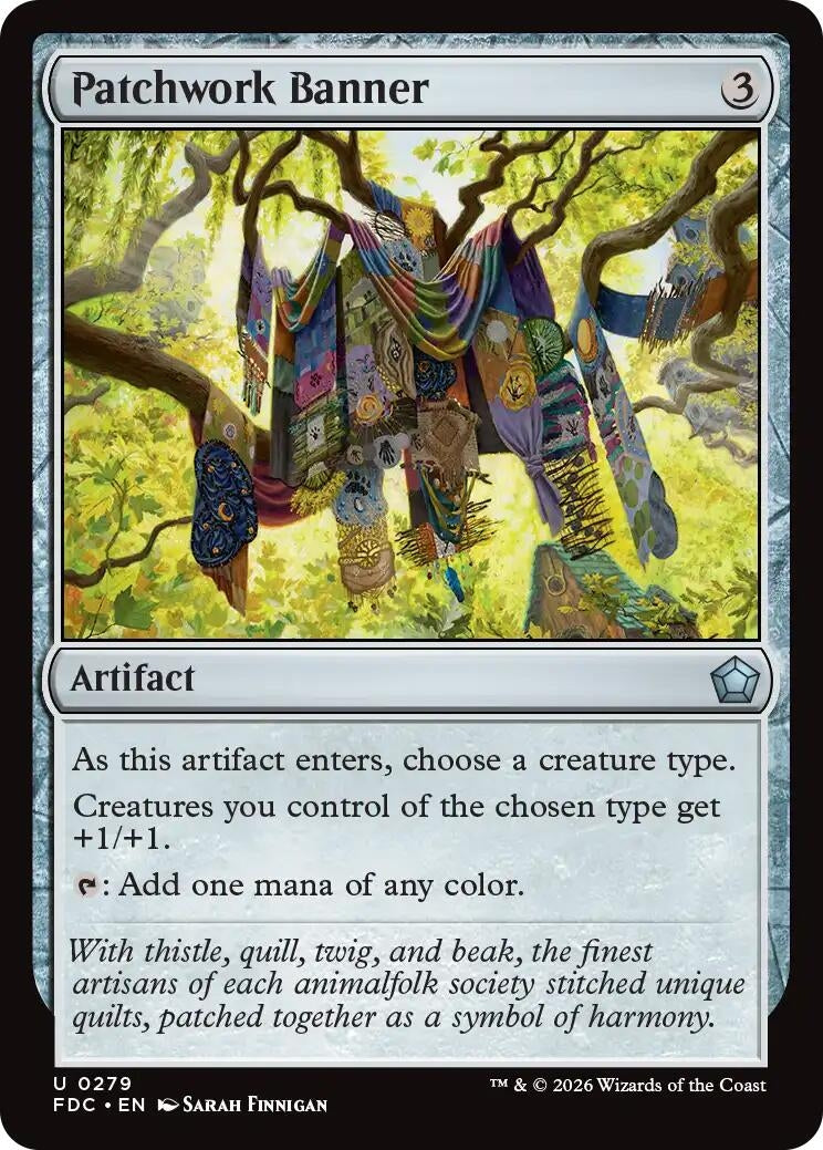 Image for Patchwork Banner (279) (Commander: Foundations) (FDC) - Magic: The Gathering