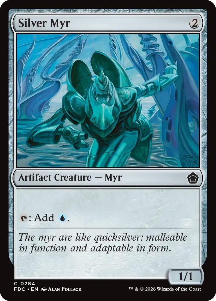 Image for Silver Myr (284) (Commander: Foundations) (FDC) - Magic: The Gathering