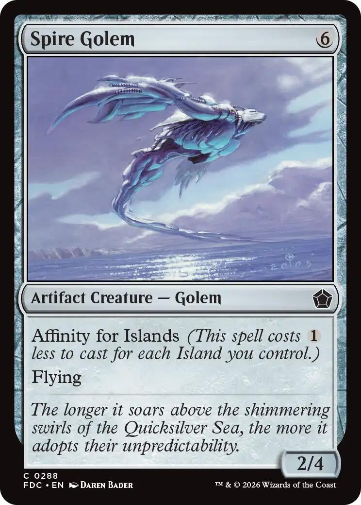 Image for Spire Golem (288) (Commander: Foundations) (FDC) - Magic: The Gathering