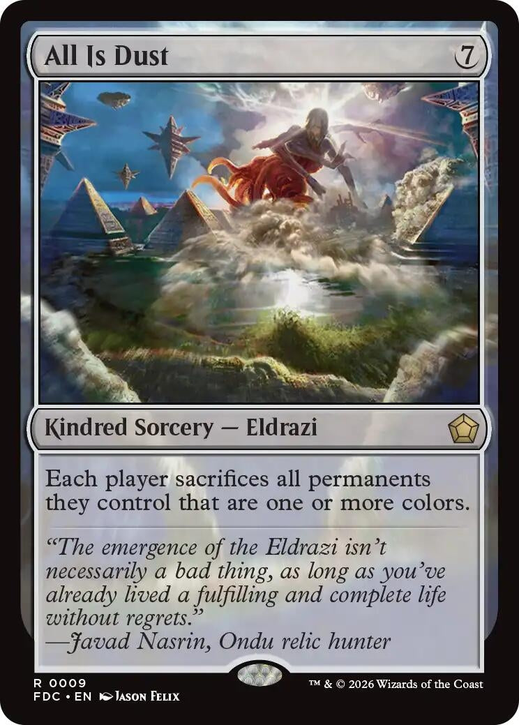 Image for All Is Dust (9) (Commander: Foundations) (FDC) - Magic: The Gathering