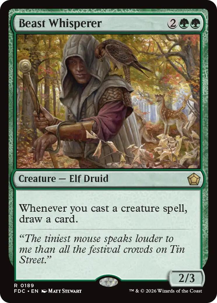 Image for Beast Whisperer (189) (Commander: Foundations) (FDC) - Magic: The Gathering