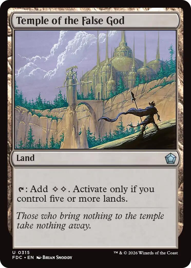 Image for Temple of the False God (315) (Commander: Foundations) (FDC) - Magic: The Gathering