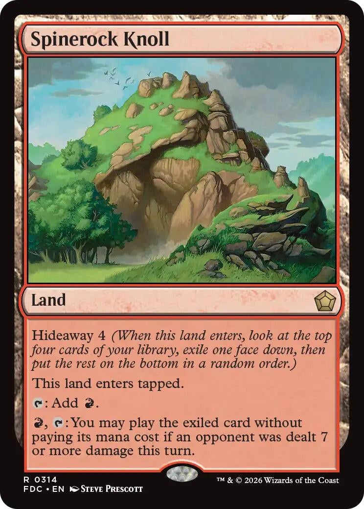 Image for Spinerock Knoll (314) (Commander: Foundations) (FDC) - Magic: The Gathering
