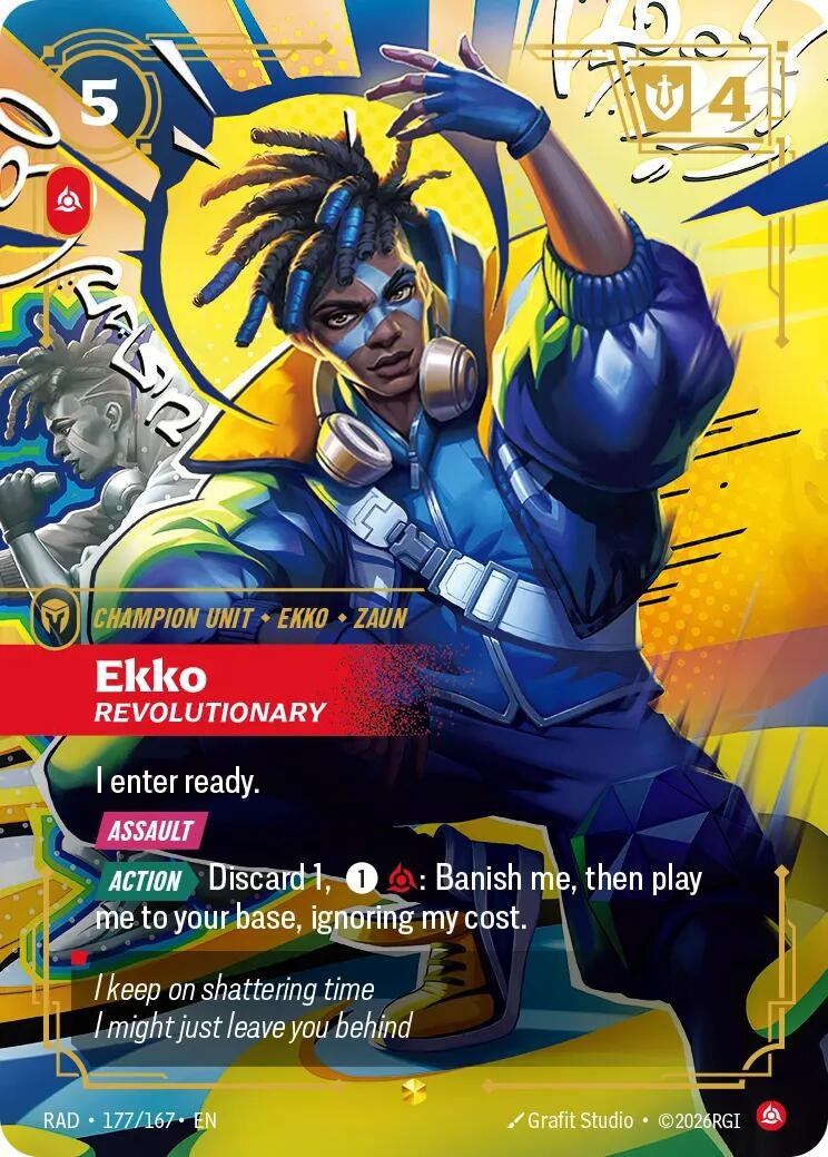 Image for Ekko, Revolutionary (Overnumbered) (177/167) (Radiance) (RAD) - Riftbound: League of Legends Trading Card Game
