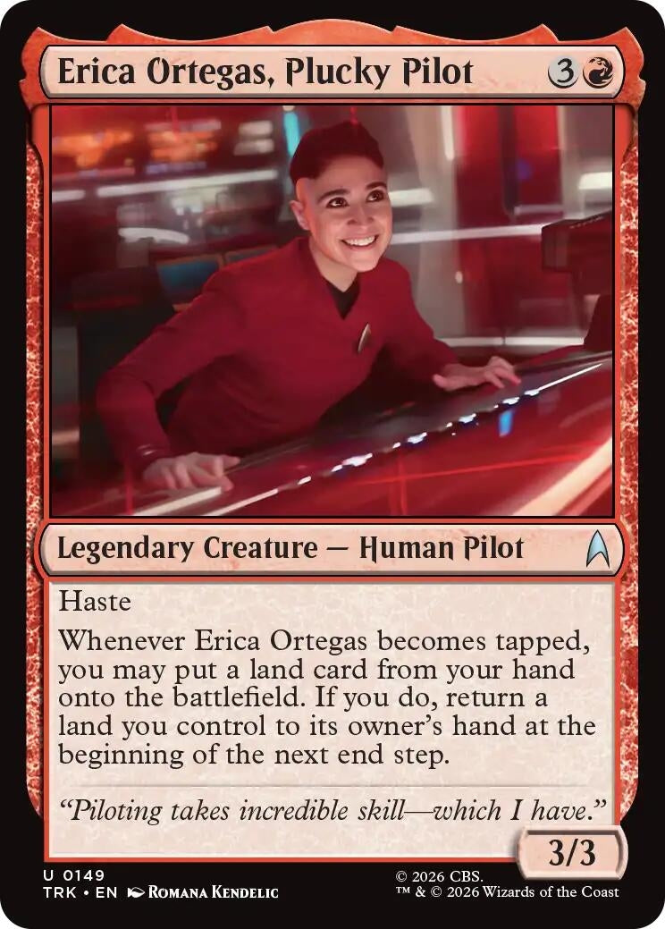 Image for Erica Ortegas, Plucky Pilot (149) (Star Trek) (TRK) - Magic: The Gathering