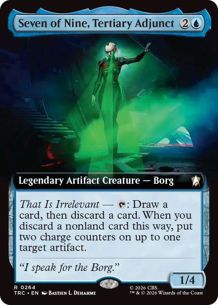 Image for Seven of Nine, Tertiary Adjunct (Extended Art) (264) (Commander: Star Trek) (TRC) - Magic: The Gathering